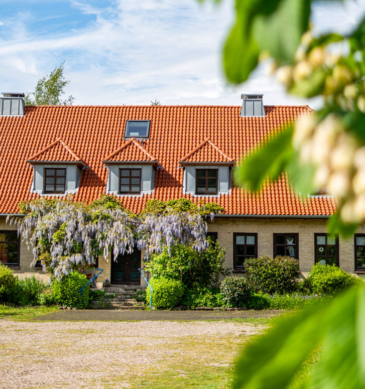 Aussenaufnahme Lassen Ferienhof in Brodersby Schleswig-Holstein an der Schlei nahe der Ostsee.