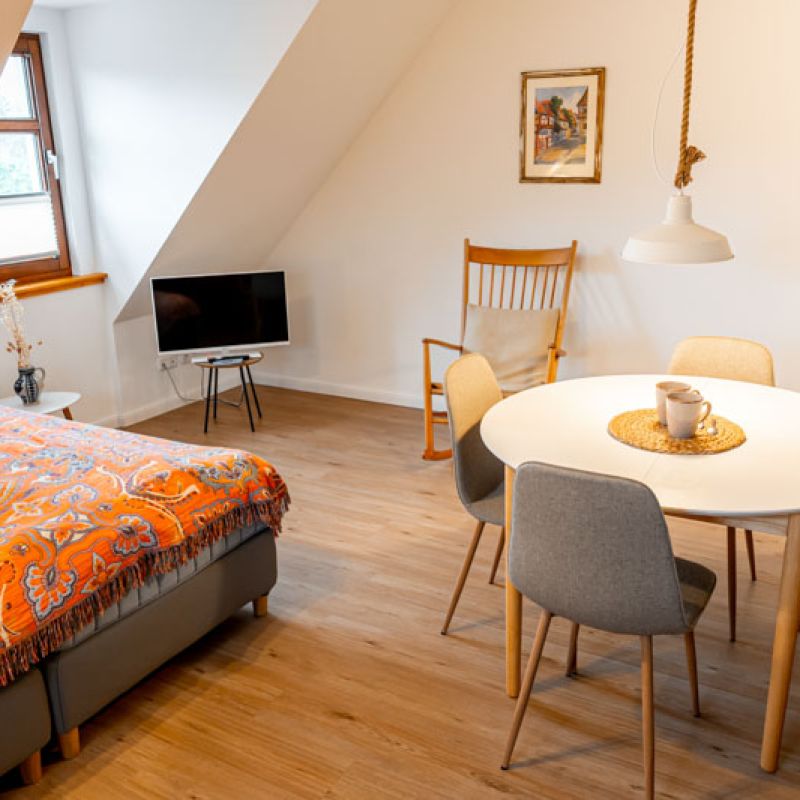 Innenaufnahme Ferienwohnung Lassen Ferienhof in Brodersby Schleswig-Holstein an der Schlei nahe der Ostsee.