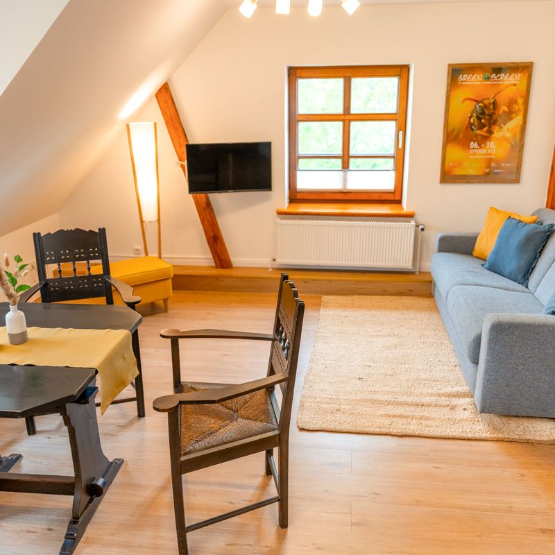 Innenaufnahme Ferienwohnung Lassen Ferienhof in Brodersby Schleswig-Holstein an der Schlei nahe der Ostsee.
