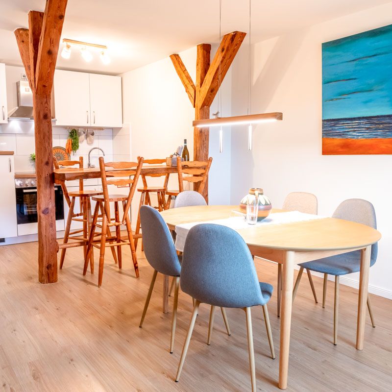 Innenaufnahme Ferienwohnung Lassen Ferienhof in Brodersby Schleswig-Holstein an der Schlei nahe der Ostsee.