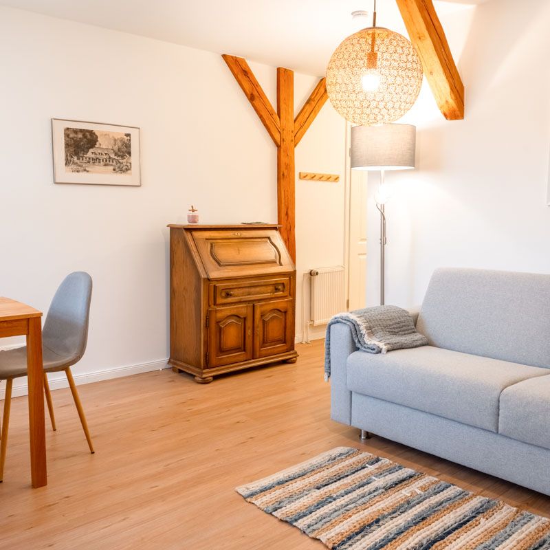 Innenaufnahme Ferienwohnung Lassen Ferienhof in Brodersby Schleswig-Holstein an der Schlei nahe der Ostsee.